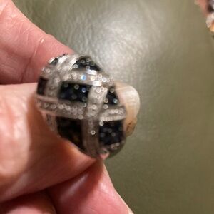 925 Silver and Black  Women's Ring